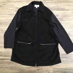 2/$20 Emanuel Ungaro zip up black cardigan